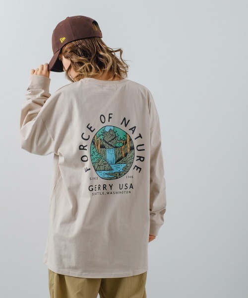 【GERRY】別注プリント長袖Tシャツ