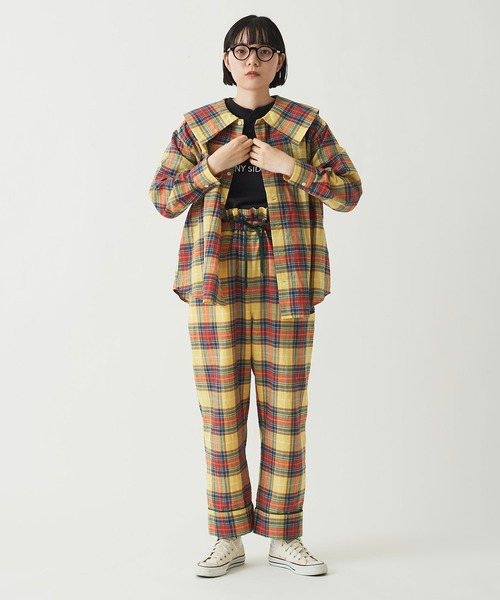 I am I in fact...（アイアムアイインファクト）の「●Pajamas check big BL（シャツ/ブラウス・レディース・イエロー/ブルー/レッド・FREE）」の19枚目の写真