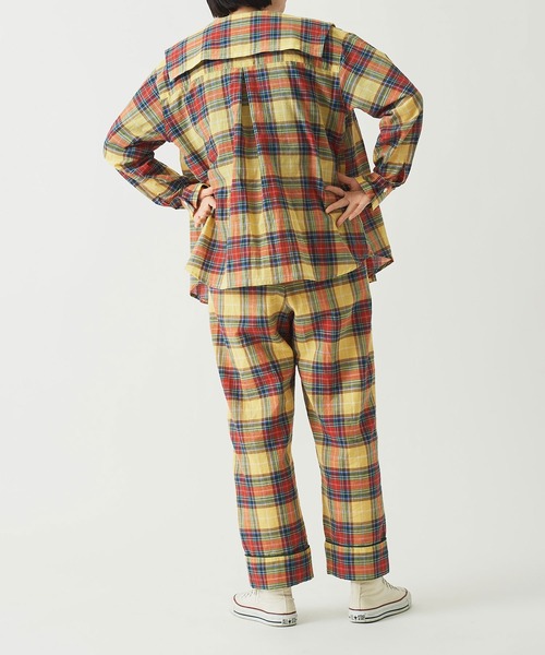 I am I in fact...（アイアムアイインファクト）の「●Pajamas check big BL（シャツ/ブラウス・レディース・イエロー/ブルー/レッド・FREE）」の21枚目の写真