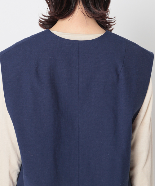 Simplicite（サンプリシテ）の「カラーレスジレ（ベスト・レディース・ブラック/ベージュ/ブルー・FREE）」の9枚目の写真