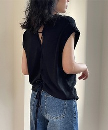 【chuclla】【2022/SS】Lace up back sleeveless knit chw22s086
