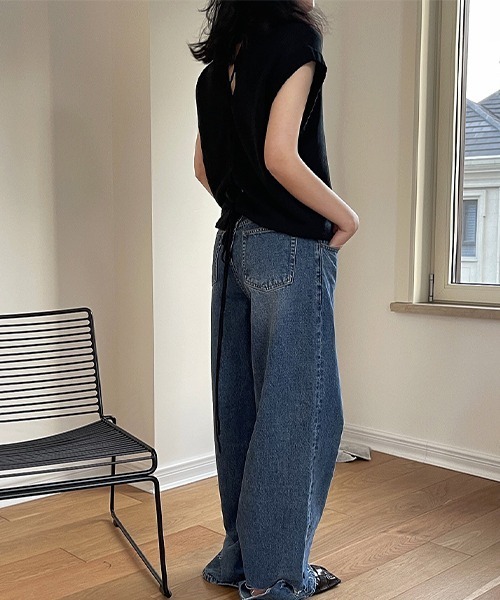 chuclla(チュクラ)の「【chuclla】【2022/SS】Lace up back sleeveless knit chw22s086(ニット/セーター・レディース・ベージュ/ブラック・FREE)」の21枚目の写真