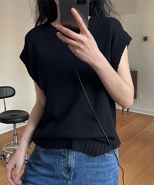 chuclla(チュクラ)の「【chuclla】【2022/SS】Lace up back sleeveless knit chw22s086(ニット/セーター・レディース・ベージュ/ブラック・FREE)」の22枚目の写真