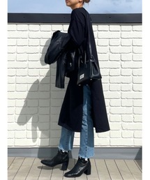 【n.a.s】前後2WAYサイドスリット７部袖ロングTシャツ