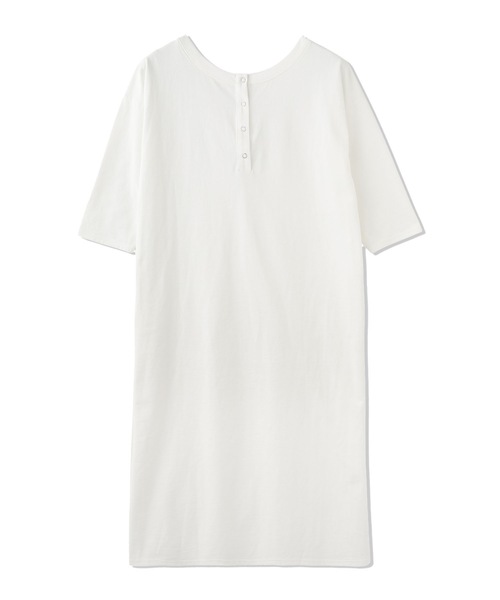 n.a.s(ナス)の「【n.a.s】前後2WAYサイドスリット7部袖ロングTシャツ(ワンピース・レディース・ホワイト/ブラック/カーキ・FREE)」の20枚目の写真