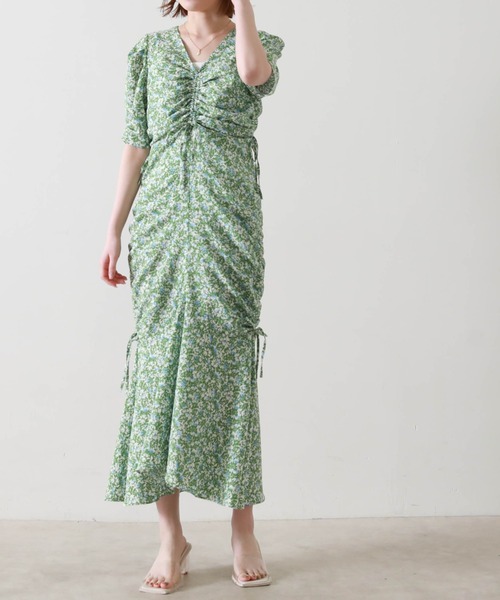 Cheek（チーク）の「ドロストギャザーワンピース（ワンピース・レディース・オレンジ/グリーン・MEDIUM）」の12枚目の写真