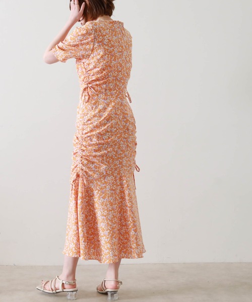 Cheek（チーク）の「ドロストギャザーワンピース（ワンピース・レディース・オレンジ/グリーン・MEDIUM）」の22枚目の写真