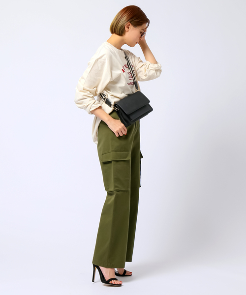 B.C STOCK（ベーセーストック）の「ルーシーアート ワッペンL/S-T（Tシャツ/カットソー・メンズ・グレー/アイボリー/モスグリーン・MEDIUM/LARGE）」の11枚目の写真