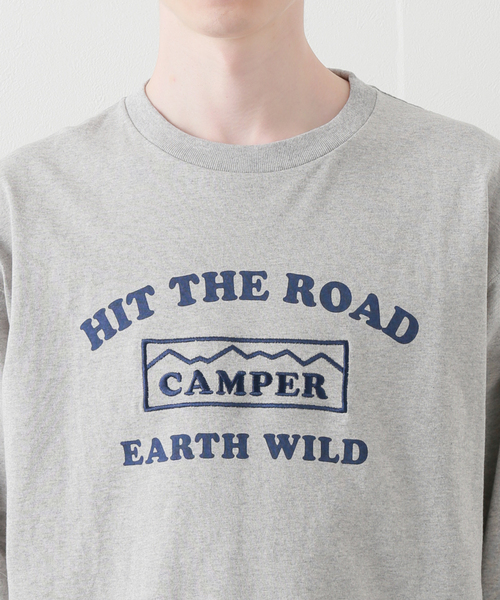 B.C STOCK（ベーセーストック）の「ルーシーアート ワッペンL/S-T（Tシャツ/カットソー・メンズ・グレー/アイボリー/モスグリーン・MEDIUM/LARGE）」の21枚目の写真