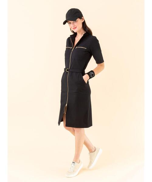 To b. by agnès b. アニエスベーギャザースリーブコンビワンピース To b. by agnès b. アニエスベーギャザースリーブコンビ