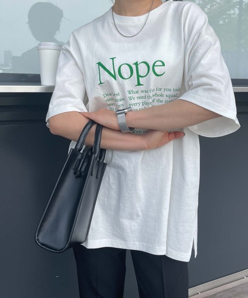 WEGO（ウィゴー）の「WEGO/アソートグラフィックBIGT（Tシャツ/カットソー・レディース・スミクロ/ホワイト/ターコイズブルー/ホワイト系その他/その他1/グリーン/オフホワイト/レッド・MEDIUM/SMALL）」の10枚目の写真