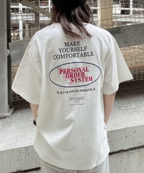 WEGO（ウィゴー）の「WEGO/アソートグラフィックBIGT（Tシャツ/カットソー・レディース・スミクロ/ホワイト/ターコイズブルー/ホワイト系その他/その他1/グリーン/オフホワイト/レッド・MEDIUM/SMALL）」の22枚目の写真