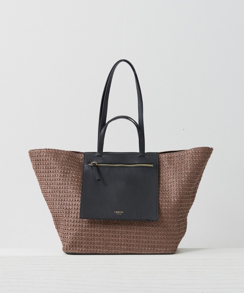 LOWELL things（ロウェル　シングス）の「●【WEB限定】メッシュトートBAG（トートバッグ・レディース・ブラウン/ホワイト/グリーン・フリー）」の3枚目の写真