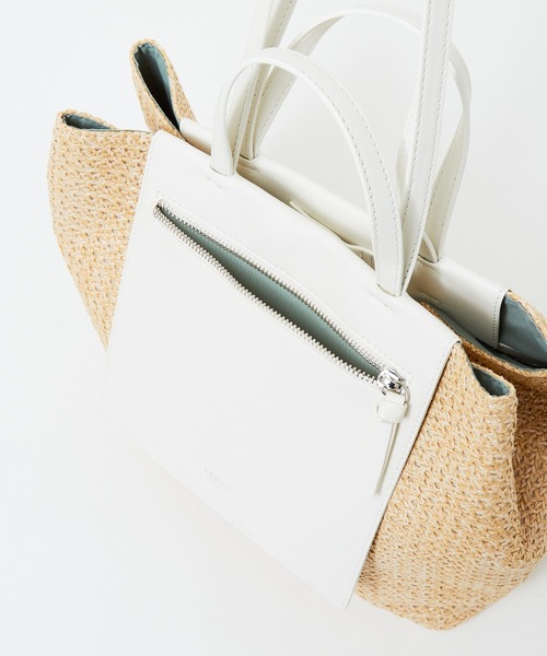 LOWELL things（ロウェル　シングス）の「●【WEB限定】メッシュトートBAG（トートバッグ・レディース・ブラウン/ホワイト/グリーン・フリー）」の4枚目の写真