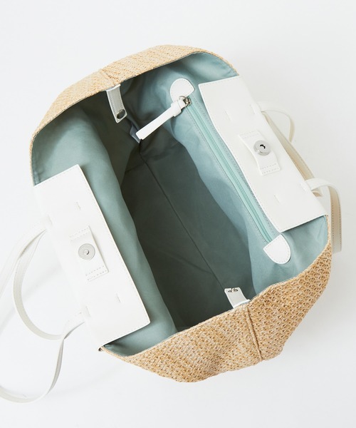 LOWELL things（ロウェル　シングス）の「●【WEB限定】メッシュトートBAG（トートバッグ・レディース・ブラウン/ホワイト/グリーン・フリー）」の8枚目の写真