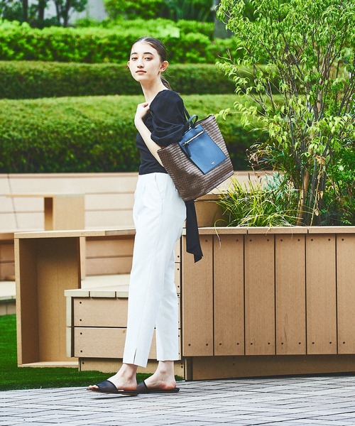 LOWELL things（ロウェル　シングス）の「●【WEB限定】メッシュトートBAG（トートバッグ・レディース・ブラウン/ホワイト/グリーン・フリー）」の6枚目の写真