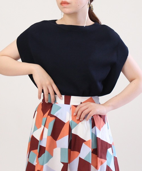 ASTORIA ODIER（アストリアオディール）の「フレンチコンパクトニット（ニット/セーター・レディース・イエロー/ホワイト/オレンジ/ブラック/ブラウン/ネイビー/グリーン/ピンク/パープル・MEDIUM）」の6枚目の写真