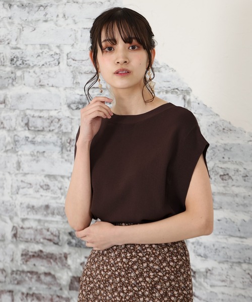 ASTORIA ODIER（アストリアオディール）の「フレンチコンパクトニット（ニット/セーター・レディース・イエロー/ホワイト/オレンジ/ブラック/ブラウン/ネイビー/グリーン/ピンク/パープル・MEDIUM）」の4枚目の写真