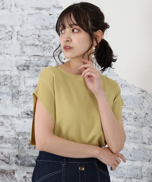 ASTORIA ODIER（アストリアオディール）の「フレンチコンパクトニット（ニット/セーター・レディース・イエロー/ホワイト/オレンジ/ブラック/ブラウン/ネイビー/グリーン/ピンク/パープル・MEDIUM）」の8枚目の写真