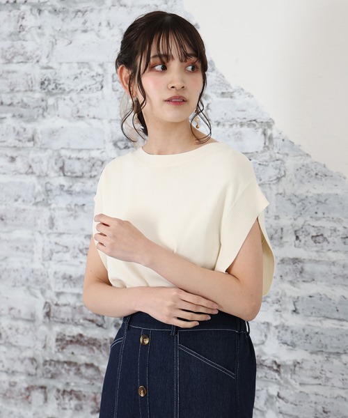 ASTORIA ODIER（アストリアオディール）の「フレンチコンパクトニット（ニット/セーター・レディース・イエロー/ホワイト/オレンジ/ブラック/ブラウン/ネイビー/グリーン/ピンク/パープル・MEDIUM）」の12枚目の写真