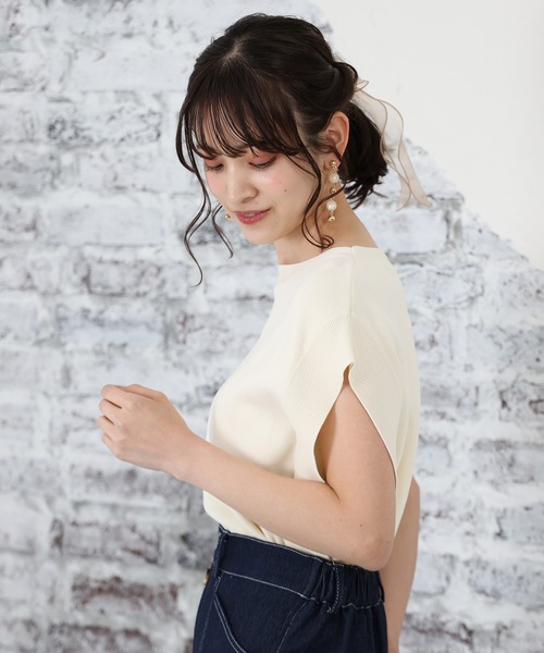 ASTORIA ODIER（アストリアオディール）の「フレンチコンパクトニット（ニット/セーター・レディース・イエロー/ホワイト/オレンジ/ブラック/ブラウン/ネイビー/グリーン/ピンク/パープル・MEDIUM）」の13枚目の写真