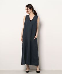 agnes b.（アニエスベー）の「UAF9 ROBE リネンロングワンピース