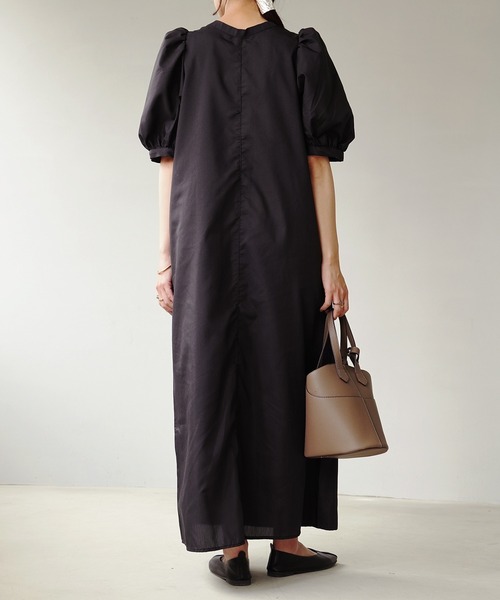 IAMUSE（アイアミューズ）の「デザインパフスリーブ2WAYワンピース S0669【IAMUSE】（ワンピース・レディース・モカ/グリーン/ブラック・FREE）」の6枚目の写真