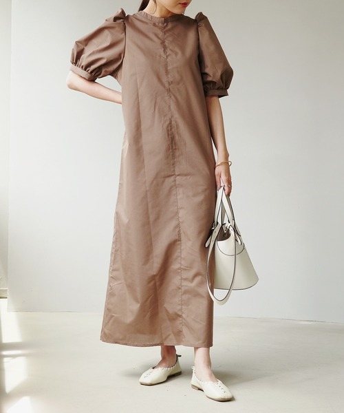 IAMUSE（アイアミューズ）の「デザインパフスリーブ2WAYワンピース S0669【IAMUSE】（ワンピース・レディース・モカ/グリーン/ブラック・FREE）」の13枚目の写真