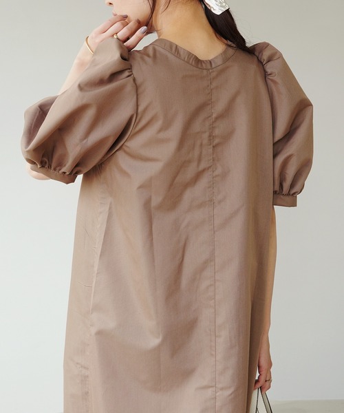 IAMUSE（アイアミューズ）の「デザインパフスリーブ2WAYワンピース S0669【IAMUSE】（ワンピース・レディース・モカ/グリーン/ブラック・FREE）」の19枚目の写真