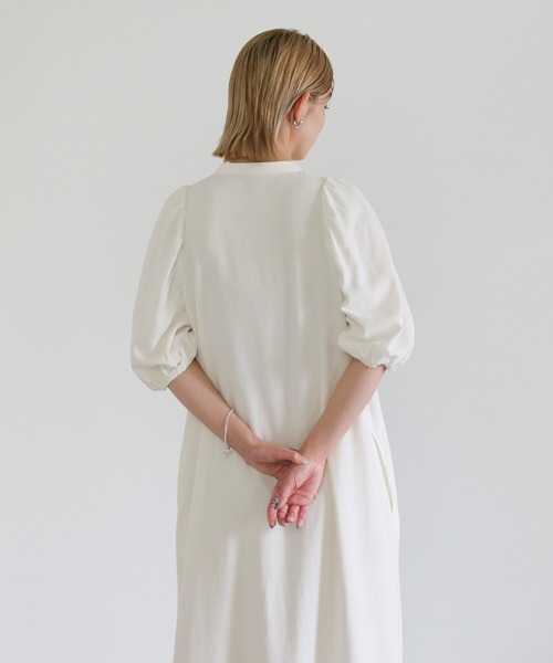 国内発送★Sabo Skirtボタン付きパフスリーブ袖ワンピース 国内発送☆Sabo Skirtボタン付きパフスリーブ袖ワンピース (SABO