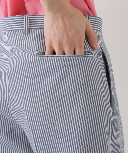 BARRY BRICKEN（バリーブリッケン）の「【BARRY BRICKEN / バリーブリッケン】別注２タックサッカートラウザース（スラックス・メンズ・ネイビー/ブラウン・34/32/30）」の20枚目の写真