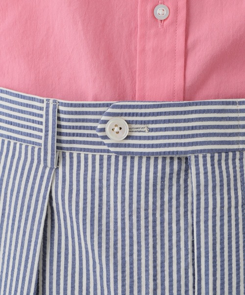 BARRY BRICKEN（バリーブリッケン）の「【BARRY BRICKEN / バリーブリッケン】別注２タックサッカートラウザース（スラックス・メンズ・ネイビー/ブラウン・34/32/30）」の5枚目の写真