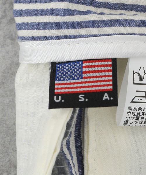 BARRY BRICKEN（バリーブリッケン）の「【BARRY BRICKEN / バリーブリッケン】別注２タックサッカートラウザース（スラックス・メンズ・ネイビー/ブラウン・34/32/30）」の11枚目の写真