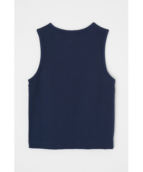 MOUSSY(マウジー)の「FRONT BUTTON RIB トップス(タンクトップ・レディース・ブラック/ネイビー/オフホワイト/ライトグリーン・1/2)」の10枚目の写真