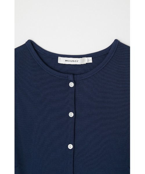 MOUSSY(マウジー)の「FRONT BUTTON RIB トップス(タンクトップ・レディース・ブラック/ネイビー/オフホワイト/ライトグリーン・1/2)」の8枚目の写真