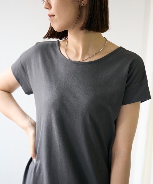 TRIANGLE PALETTE（トライアングルパレット）の「バックオープン カットマキシワンピース（ワンピース・レディース・チャコールグレー/ブラック/アイボリー/ベージュ・FREE）」の7枚目の写真