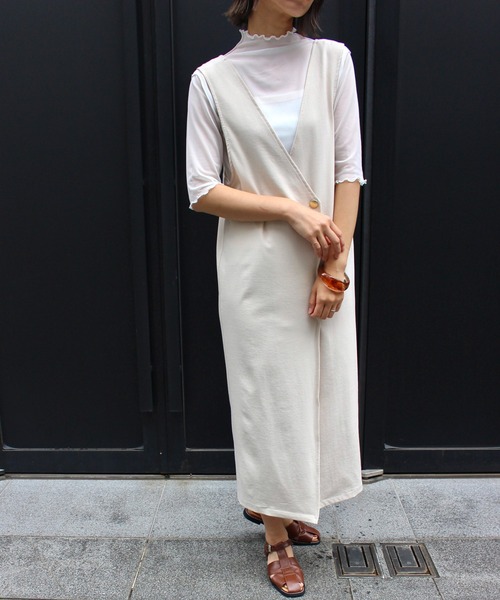 MLI'A（エムリア）の「チュールシアートップス（Tシャツ/カットソー・レディース・オフホワイト/オレンジ/グリーン/ブラック/サックスブルー/グレー・M）」の10枚目の写真