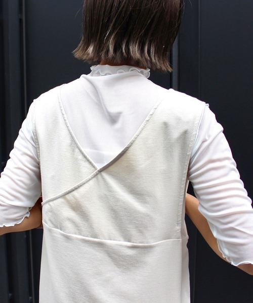 MLI'A（エムリア）の「チュールシアートップス（Tシャツ/カットソー・レディース・オフホワイト/オレンジ/グリーン/ブラック/サックスブルー/グレー・M）」の13枚目の写真