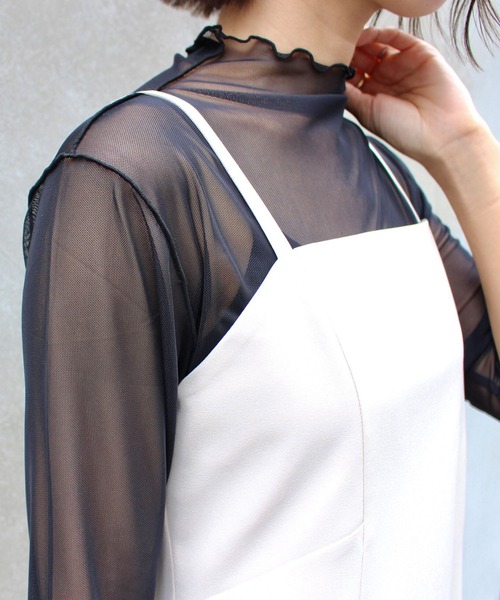 MLI'A（エムリア）の「チュールシアートップス（Tシャツ/カットソー・レディース・オフホワイト/オレンジ/グリーン/ブラック/サックスブルー/グレー・M）」の15枚目の写真