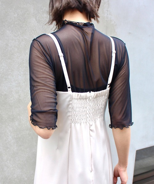 MLI'A（エムリア）の「チュールシアートップス（Tシャツ/カットソー・レディース・オフホワイト/オレンジ/グリーン/ブラック/サックスブルー/グレー・M）」の20枚目の写真