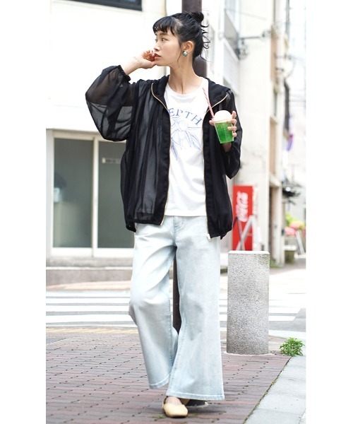 シアーフーディブルゾン AZUL by moussy｜シアーフーディーブルゾン | Rakuten Fashion