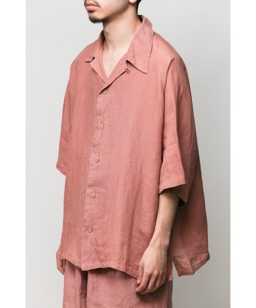 Badhiya（バディ―ヤ）の「Open collar ss shirts - linen（シャツ