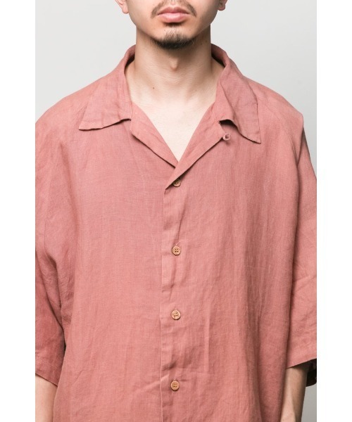 Badhiya（バディ―ヤ）の「Open collar ss shirts - linen（シャツ