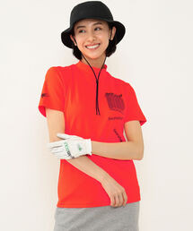 BEAMS GOLF（ビームスゴルフ）の「＜WOMEN＞BEAMS GOLF ORANGE LABEL / ロゴ グラフィック モックネックシャツ（Tシャツ/カットソー）」