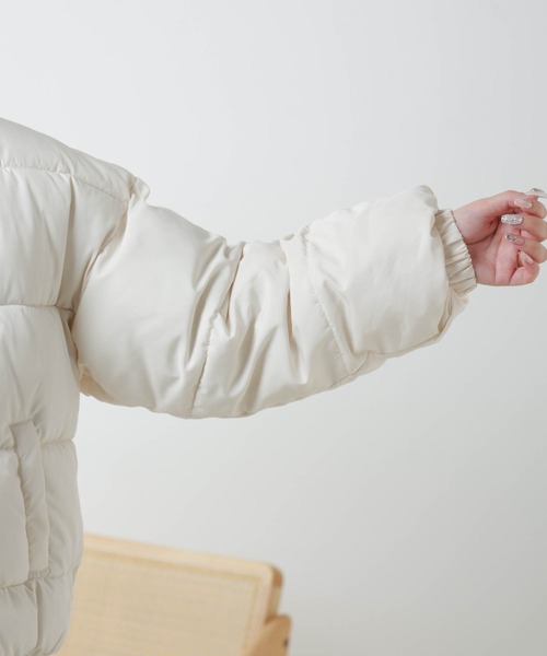 WEGO（ウィゴー）の「WEGO/【WEB先行販売】フードエコダウンジャケット（ダウンジャケット/コート・レディース・ブラック/アイボリー/ライトブラウン・FREE）」の20枚目の写真