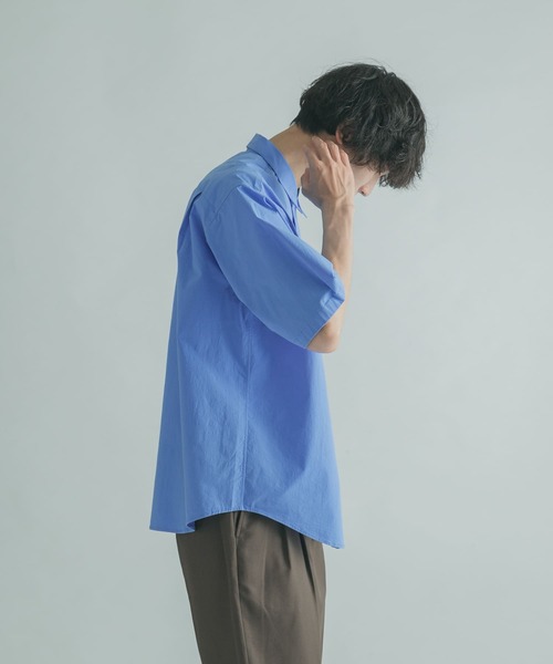 FORK&SPOON(フォークアンドスプーン)の「FORK&SPOON ループボタンショートスリーブシャツ(シャツ/ブラウス・メンズ・グレー/ブルー・5/4)」の21枚目の写真
