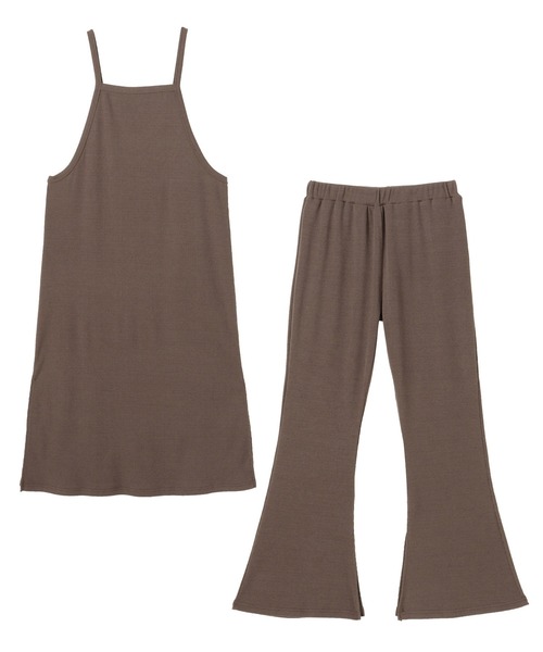 Settimissimo（セッティミッシモ）の「テレコリブパンツセットアップ（ワンピース・レディース・ブラウン/グレー/ブルー・FREE）」の5枚目の写真