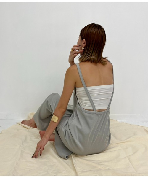 Settimissimo（セッティミッシモ）の「テレコリブパンツセットアップ（ワンピース・レディース・ブラウン/グレー/ブルー・FREE）」の8枚目の写真
