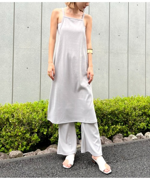 Settimissimo（セッティミッシモ）の「テレコリブパンツセットアップ（ワンピース・レディース・ブラウン/グレー/ブルー・FREE）」の9枚目の写真