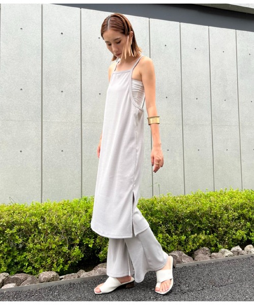 Settimissimo（セッティミッシモ）の「テレコリブパンツセットアップ（ワンピース・レディース・ブラウン/グレー/ブルー・FREE）」の10枚目の写真